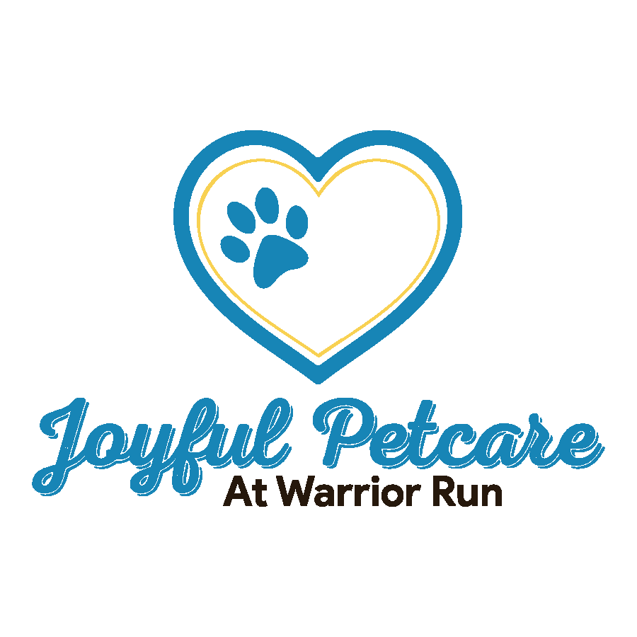 Joyful Petcare at Warrior Run logo - a heart with a pawprint inside